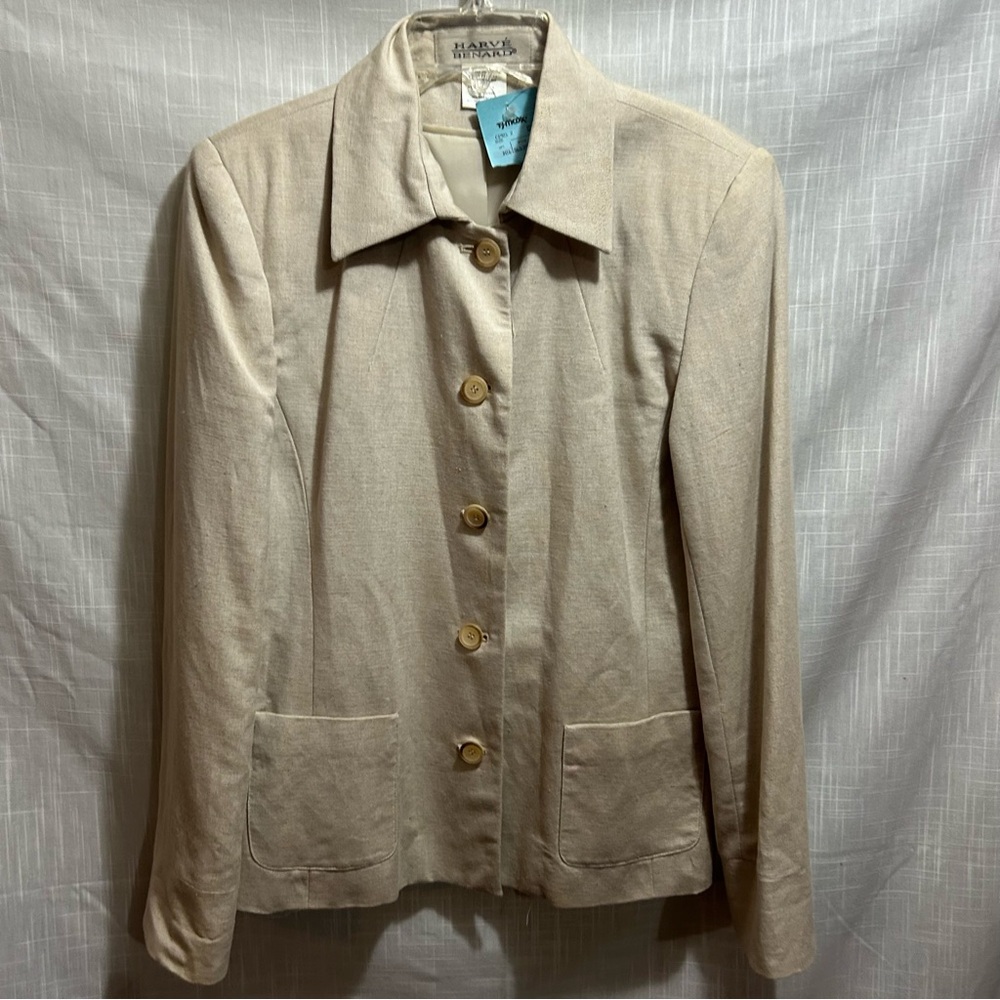 Harve" Benard linen blend jacket 8  NWT